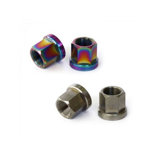 Гайки 14мм довгі Armour Bikes титанові сріблясті