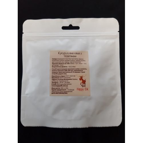 Кукурузная каша с телятиной Happyelk