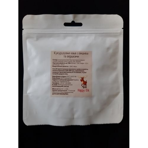 Кукурузная каша с вишней и сливками Happyelk