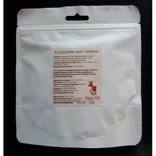 Кукурузная каша с овощами Happyelk