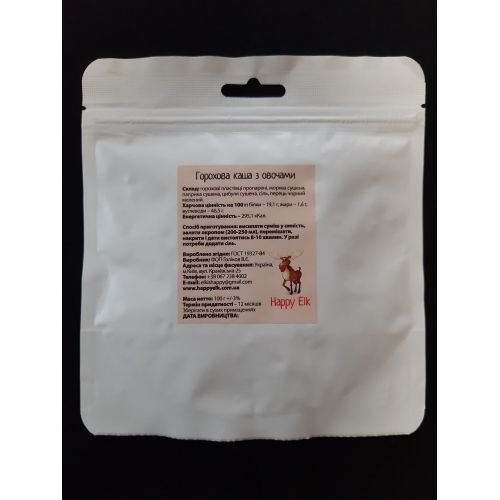 Гороховая каша с овощами Happyelk