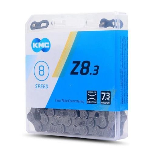 Ланцюг KMC Z8.3 7-8 швидкостей 114 ланок + замок срібний/сірий