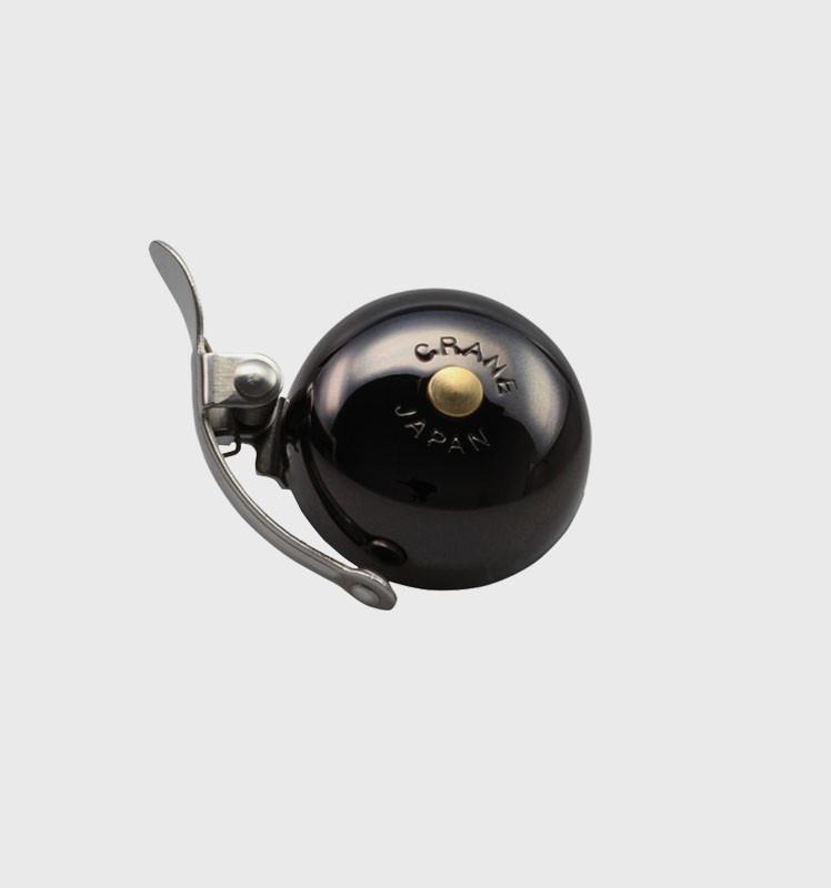 Звонок MINI SUZU CRANE, Neo Black, 45мм латунь, скоба