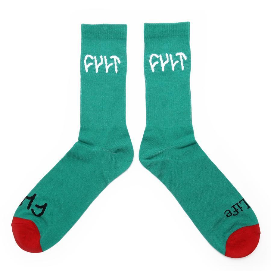 Шкарпетки CULT "LOGO" ONE SIZE зелені
