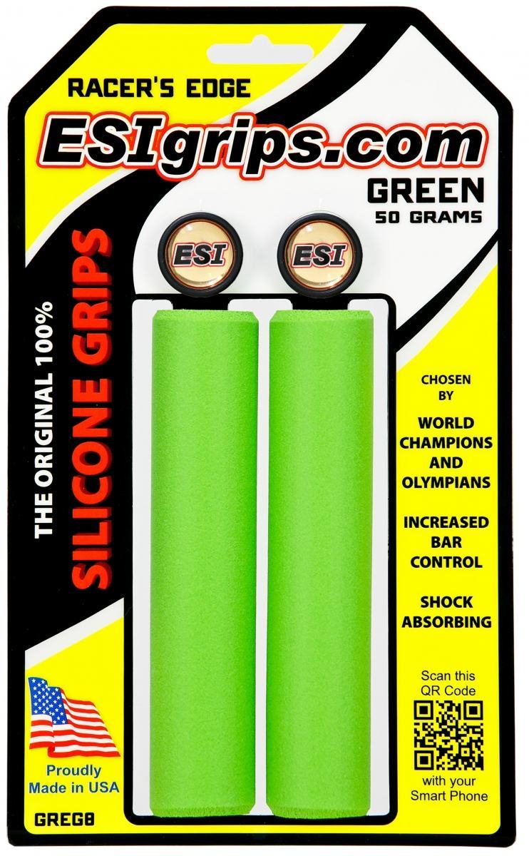 Грипсы ESI Racer's Edge зеленые 30 мм