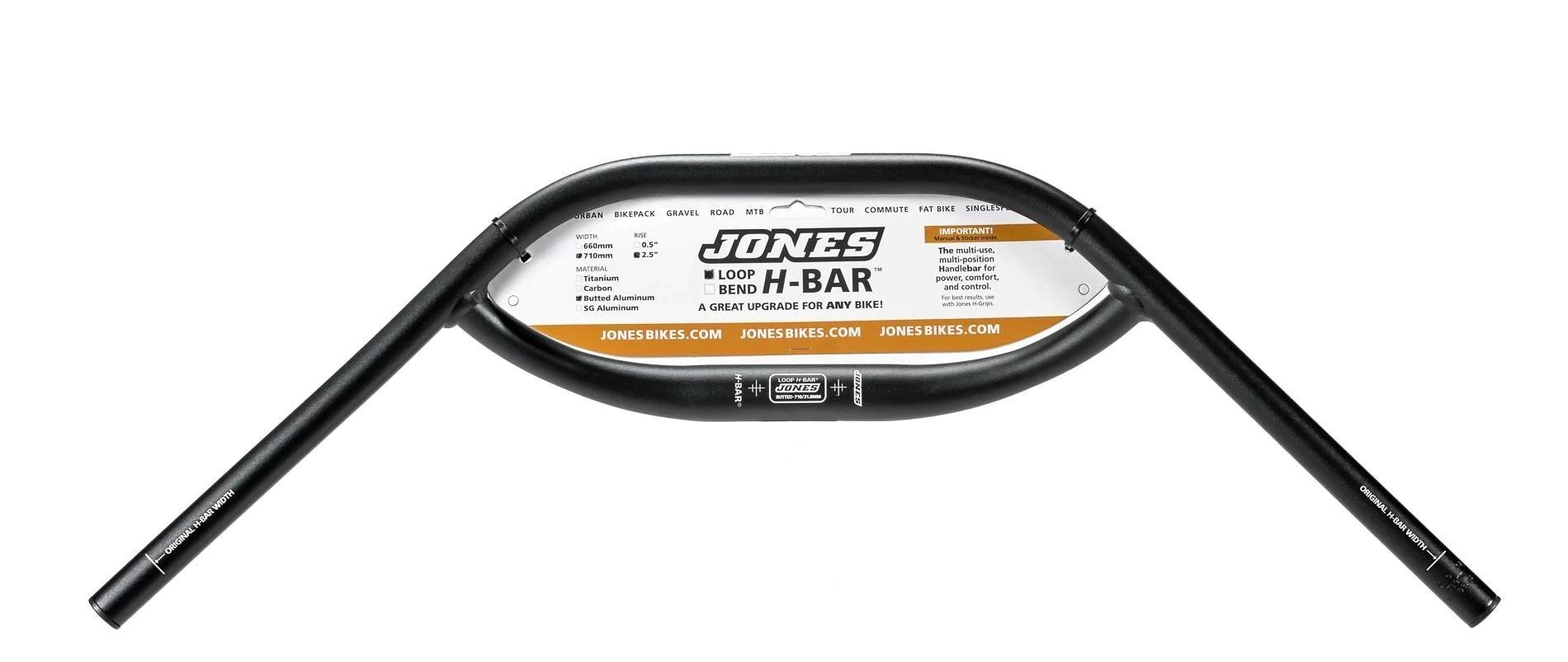 Кермо Jones H-Bar Butted 2.5 Aluminum Loop чорне
