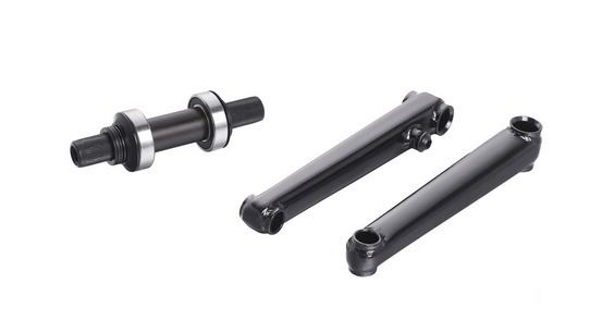 Шатуни KENLI BMX 19MM з кареткою, 175мм, 48 шліців, чорні