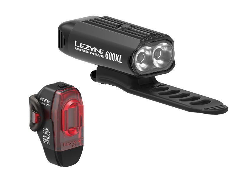 Комплект света Lezyne MICRO DRIVE 600XL / KTV PRO PAIR чёрный / чёрный Y13