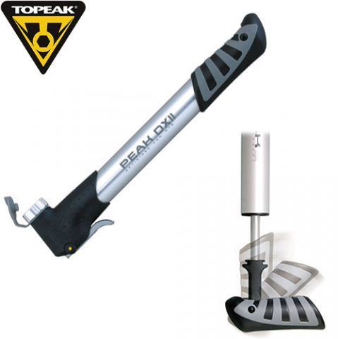Насос Topeak Peak DX ІІ мини, Т-ручка 11bar/макс., алюм., клап.SmartHead, серебр., 155г